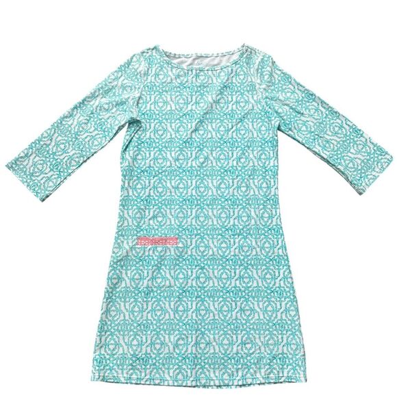 Cabana Life Dress Women’s Sz S Blue Seas Shift Dress Tunic Pocket Beach Nautical - Picture 1 of 11